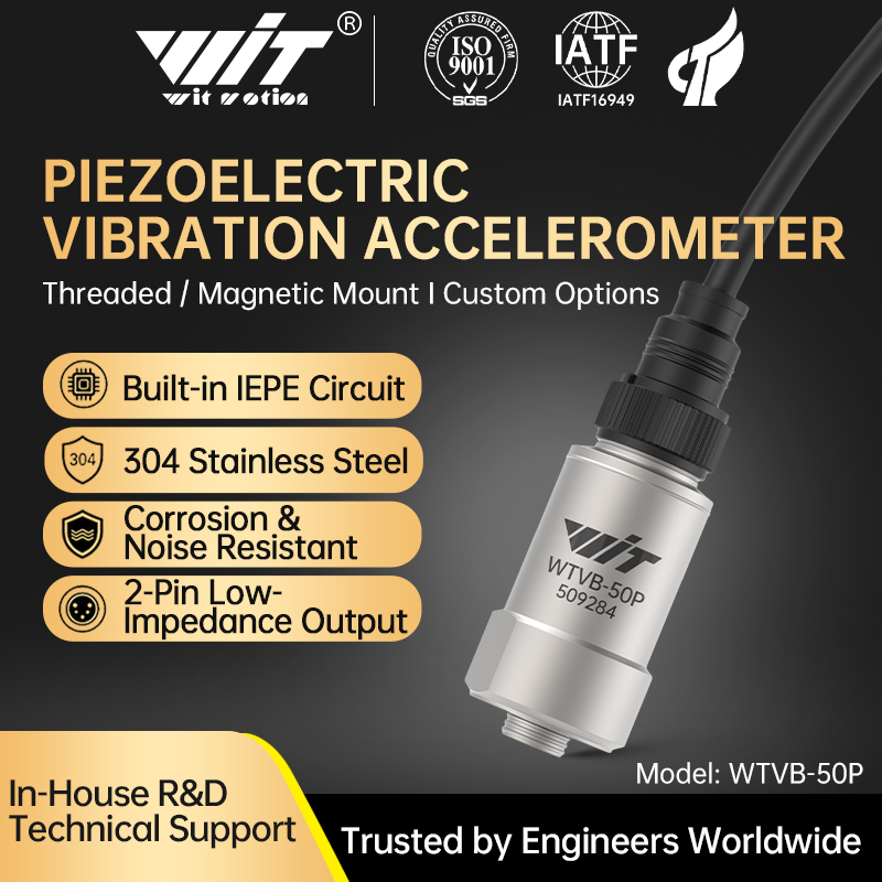 Robotic Arm 6 Axis Desktop - WitMotion IEPE Piezoelectric Vibration Sensor Accelerometer