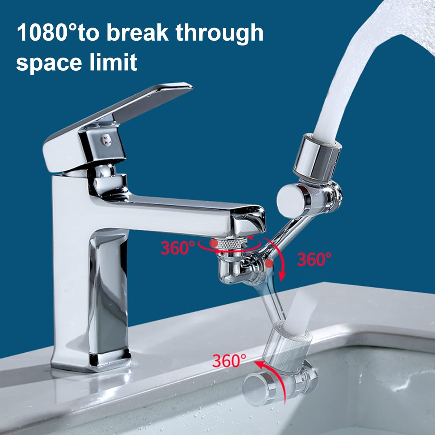 Robot Arm Teach Pendant - Universal 1080° Rotation Metal Faucet Extender