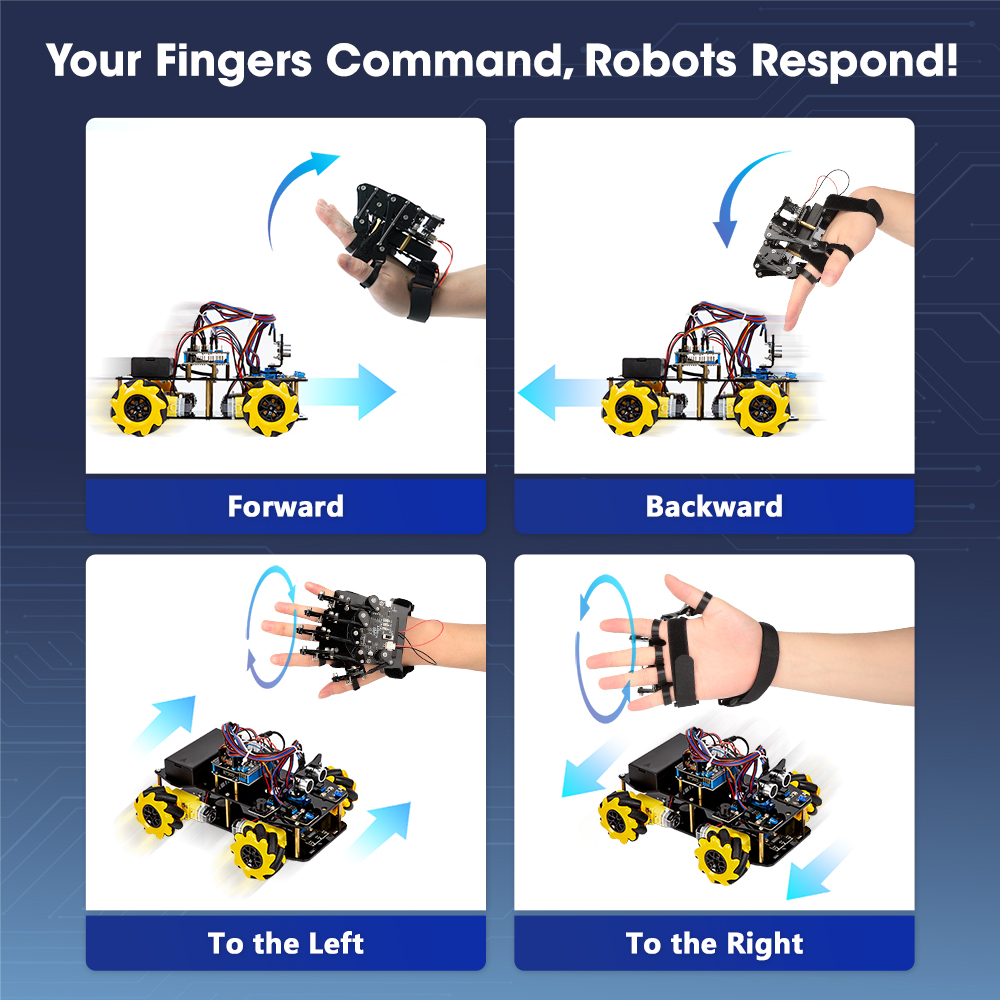ESP32 Motion Sensing Glove Sup - Robotic Arm 6 Axis Desktop ulasan dan harga