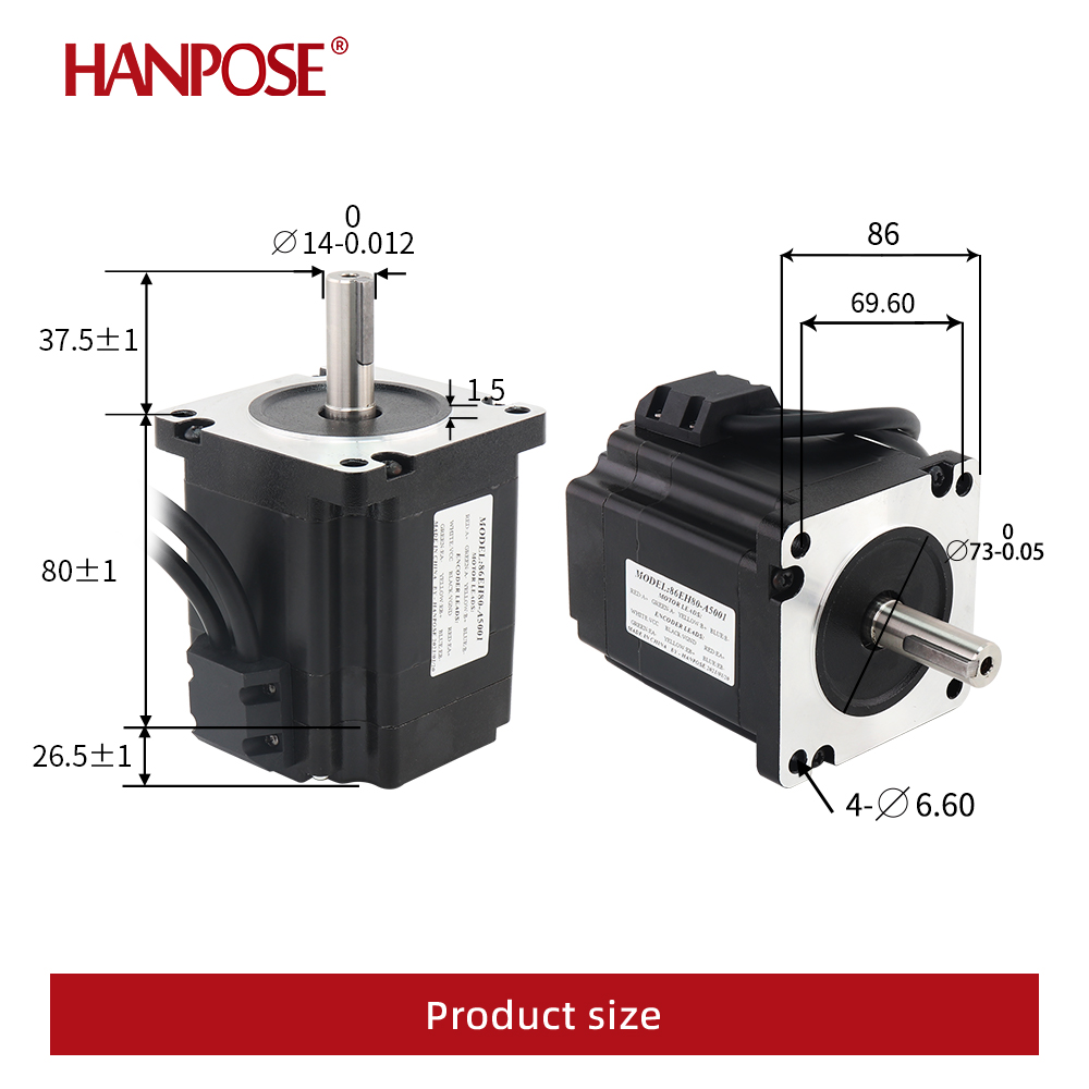 86EH80 Closed Loop NEMA34 6.0A - Stepper Motor Nema 34 Closed Loop ulasan dan harga