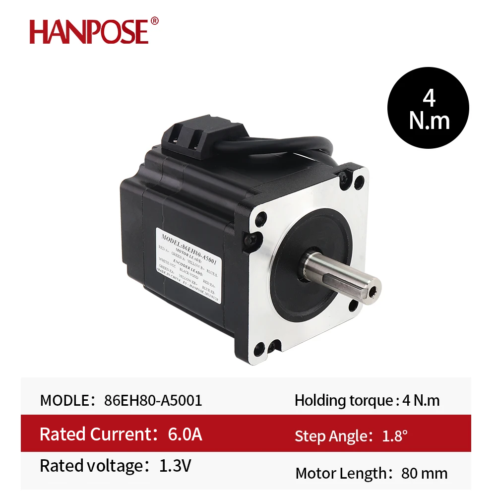 86EH80 Closed Loop NEMA34 6.0A - Stepper Motor Nema 34 Closed Loop ulasan dan harga