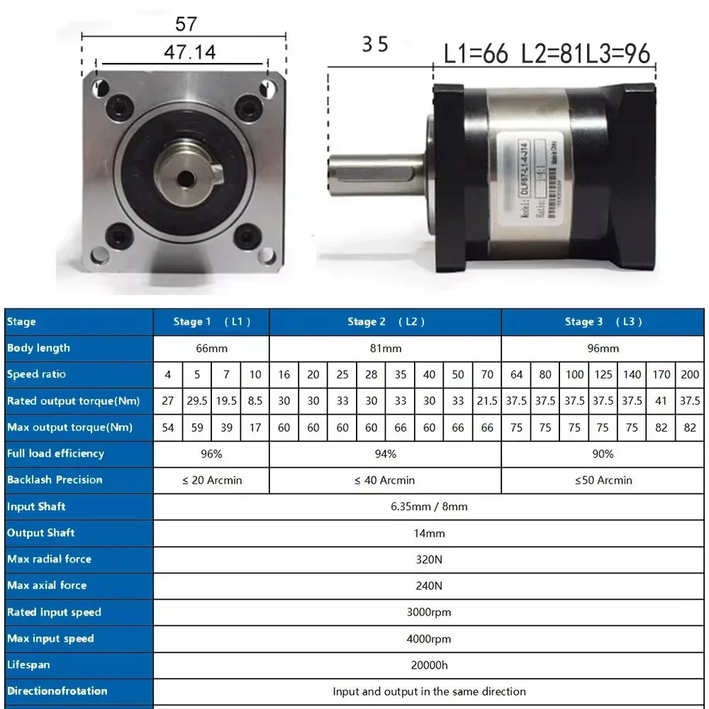Planetary Gearbox 57 Motor TB6 - Planetary Gearbox Nema 23 ulasan dan harga