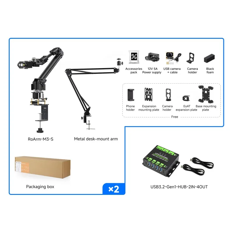 5 + 1 DOF High-Torque Serial B - Robot Arm 5 Dof Servo ulasan dan harga