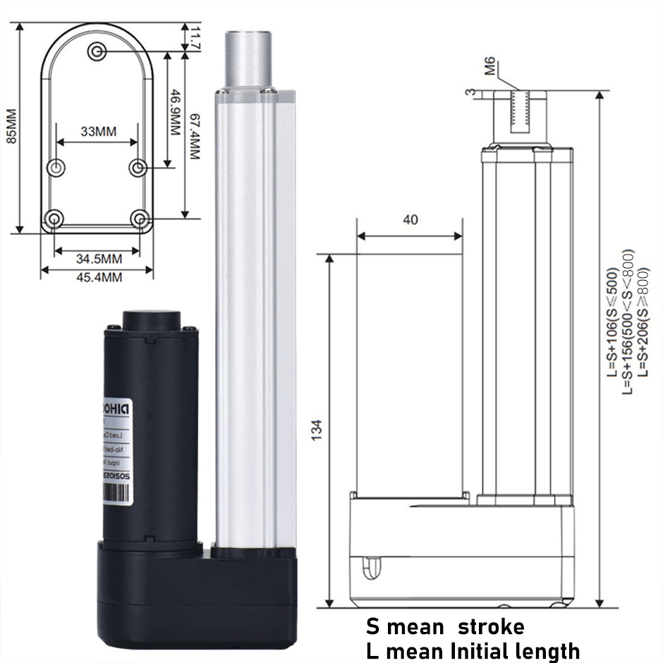 4 Pieces 3000N Electric Linear - Linear Actuator Electric 1000Mm ulasan dan harga