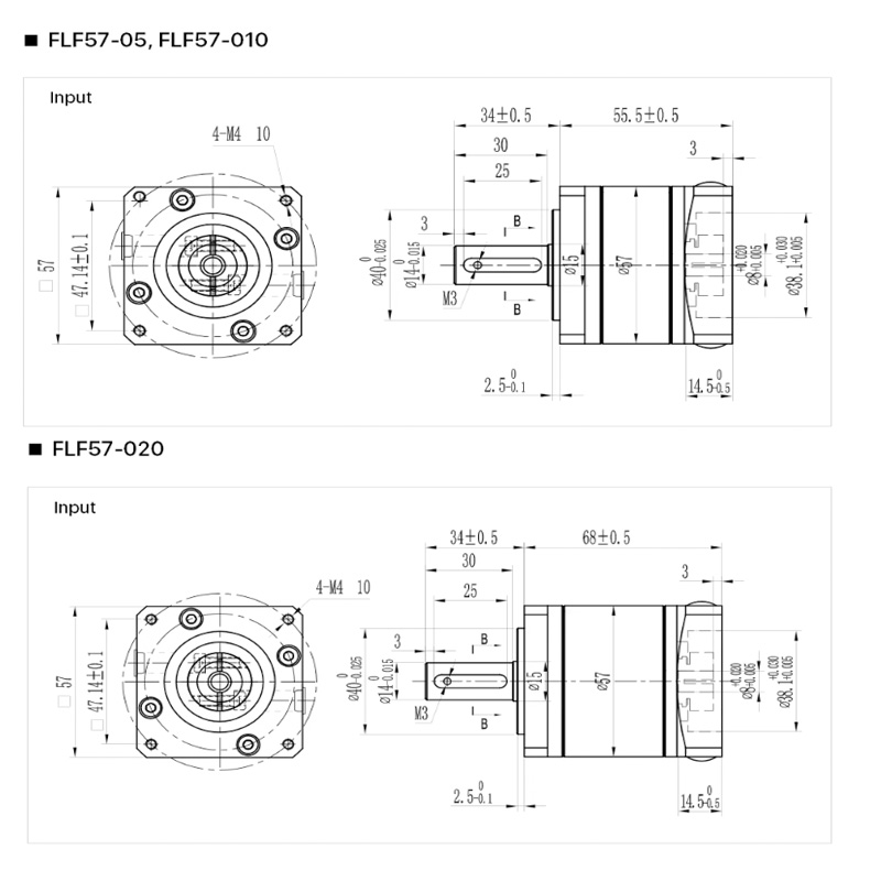 FLF57-05 Nema 23 Planetary Gea - Planetary Gearbox Nema 23 ulasan dan harga