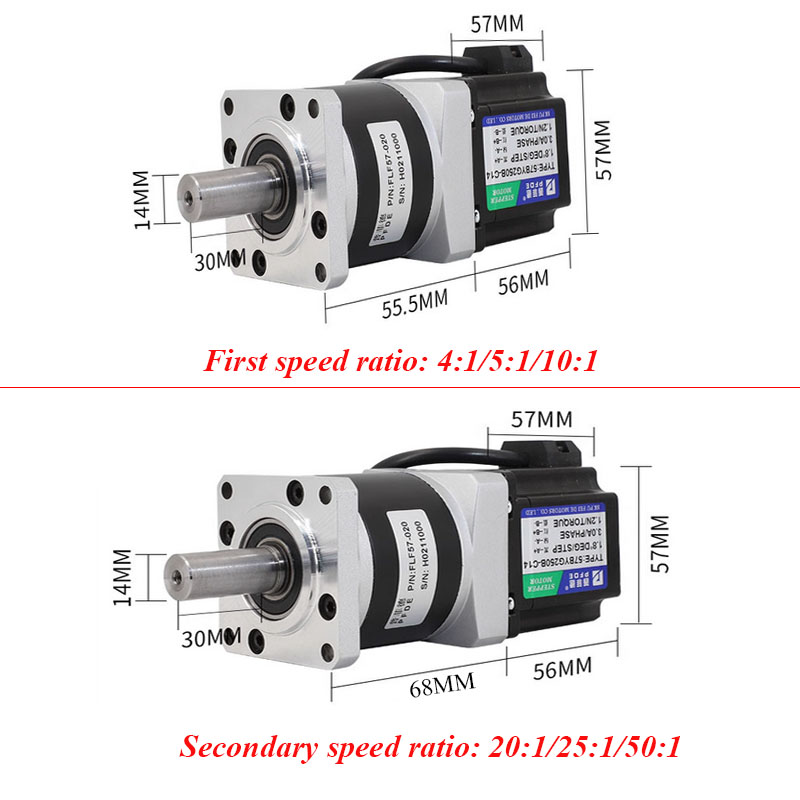 Nema 23 1.2N.m Geared Stepper  - Planetary Gearbox Nema 23 ulasan dan harga
