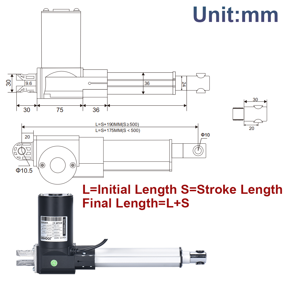 6000N Electric Linear Actuator - Linear Actuator Electric 1000Mm ulasan dan harga