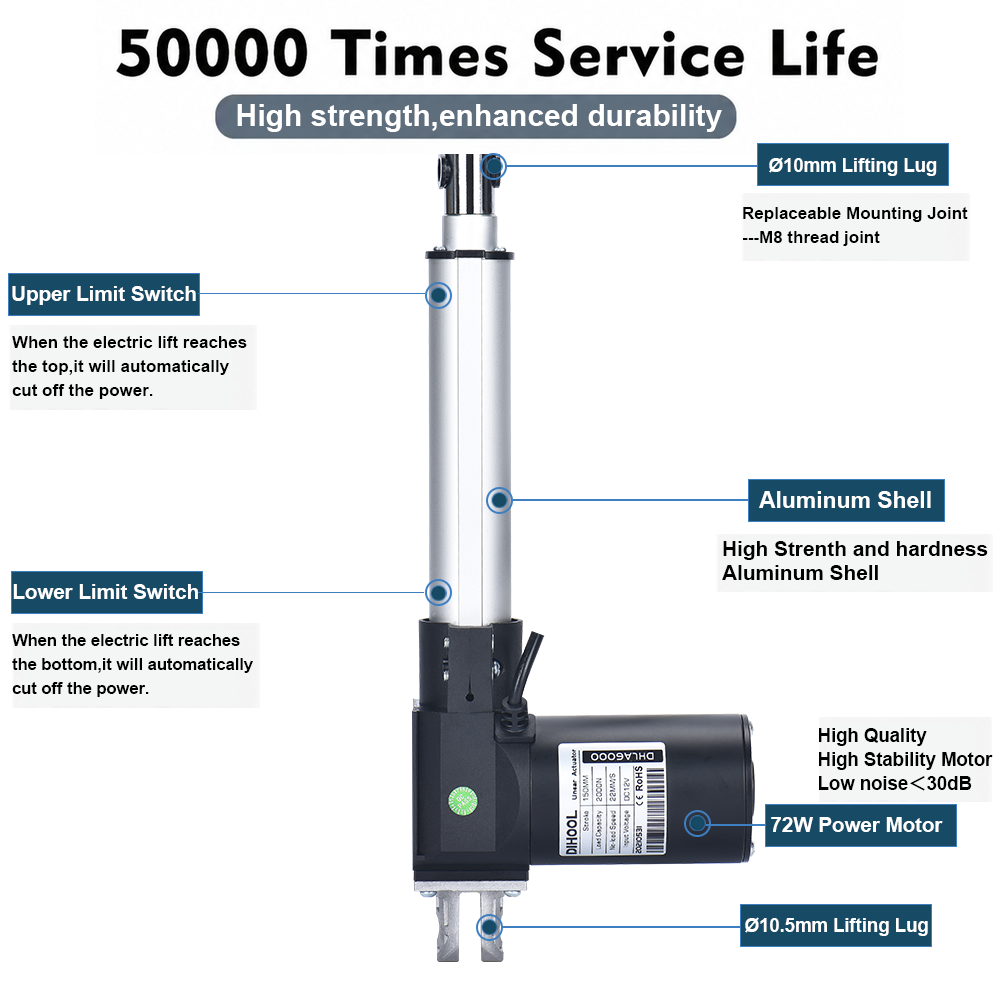 6000N Electric Linear Actuator - Linear Actuator Electric 1000Mm ulasan dan harga