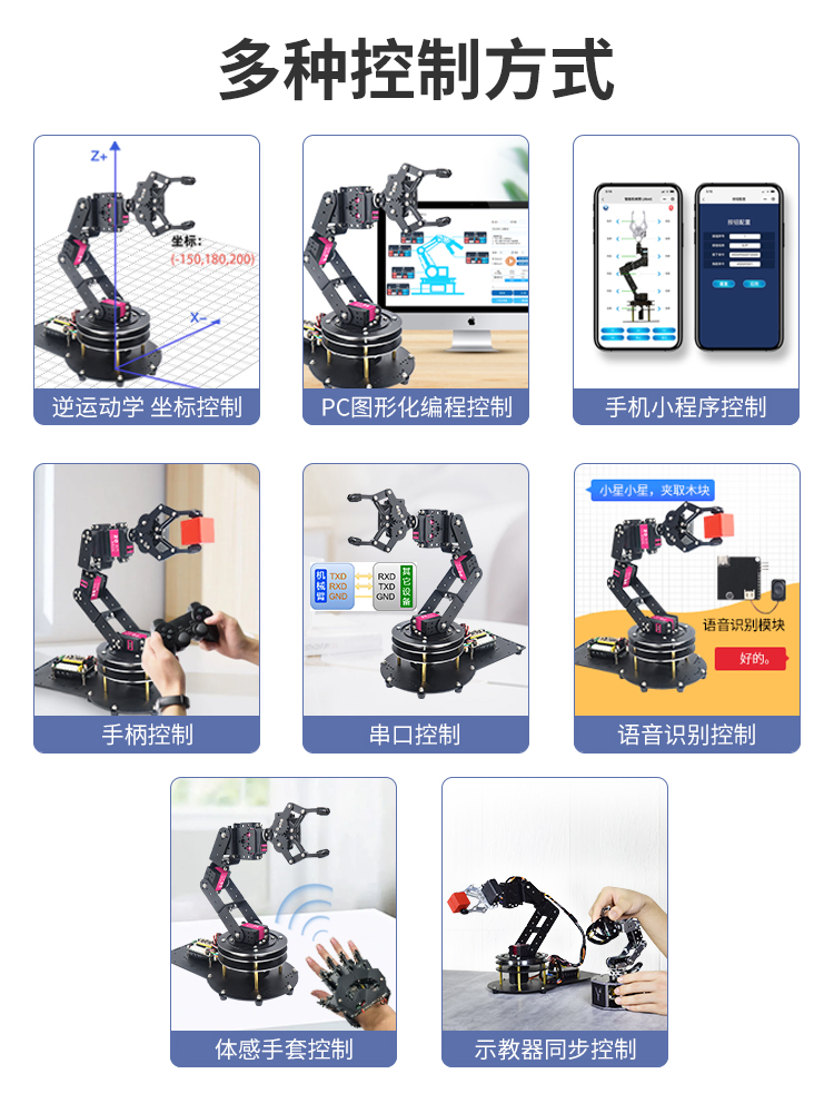 Open source 6-axis DOF vision  - Robotic Arm 6 Axis Desktop ulasan dan harga
