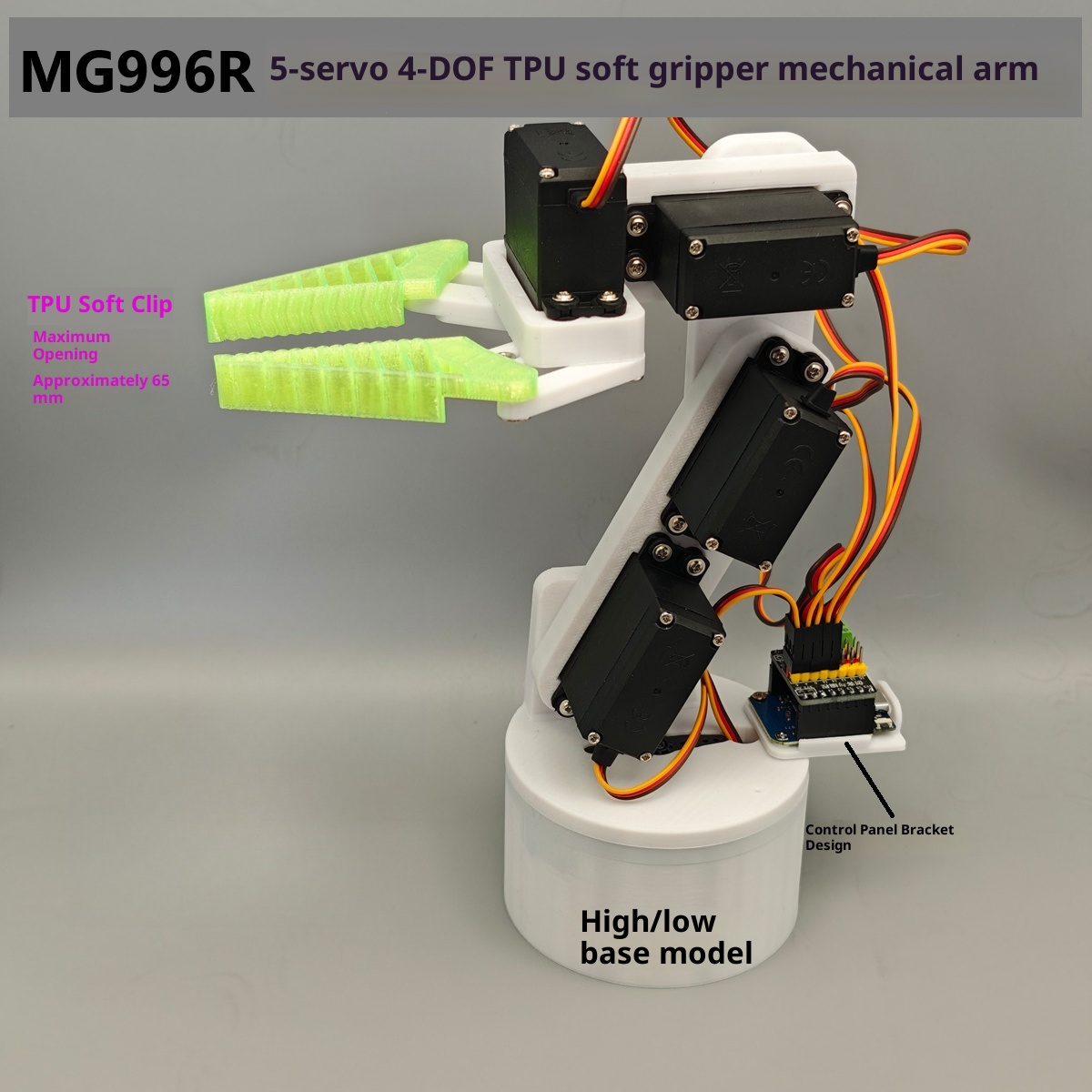 MG996R 5-axis 5-servo 4-DOF Ro - Robot Arm 5 Dof Servo ulasan dan harga