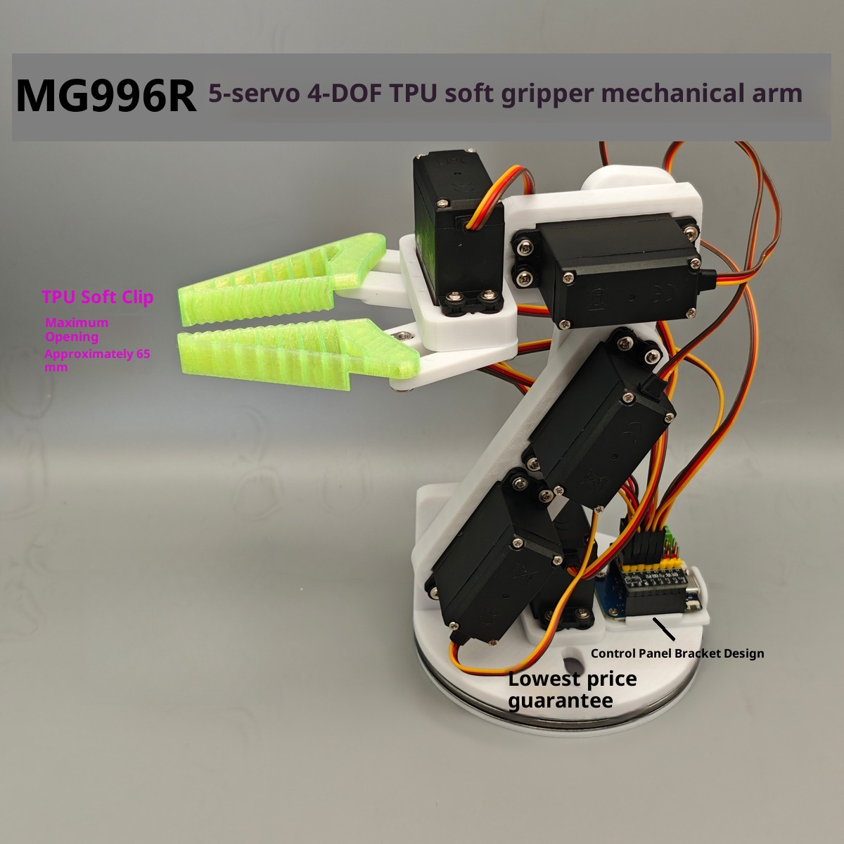 MG996R 5-axis 5-servo 4-DOF Ro - Robot Arm 5 Dof Servo ulasan dan harga