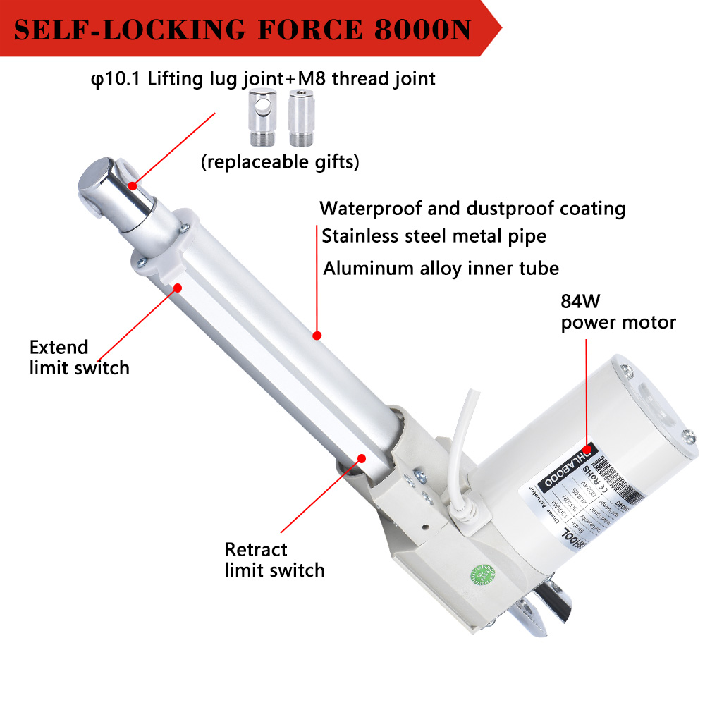 8000N Linear Actuator DC24V 80 - Linear Actuator Electric 1000Mm ulasan dan harga