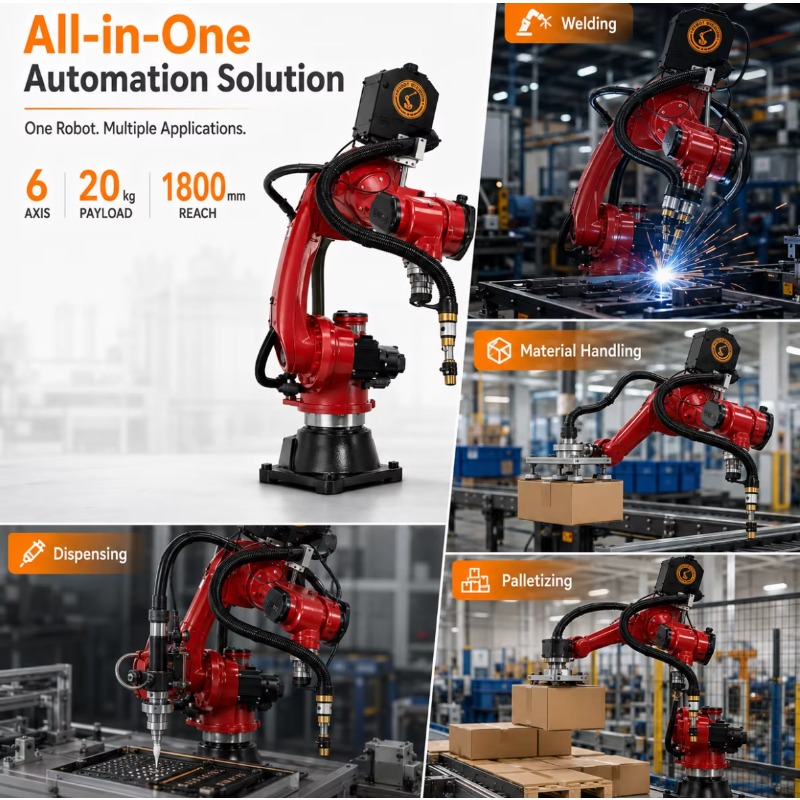 High Precision 6 Axis Industri - Industrial Robot Arm 20Kg Payload ulasan dan harga
