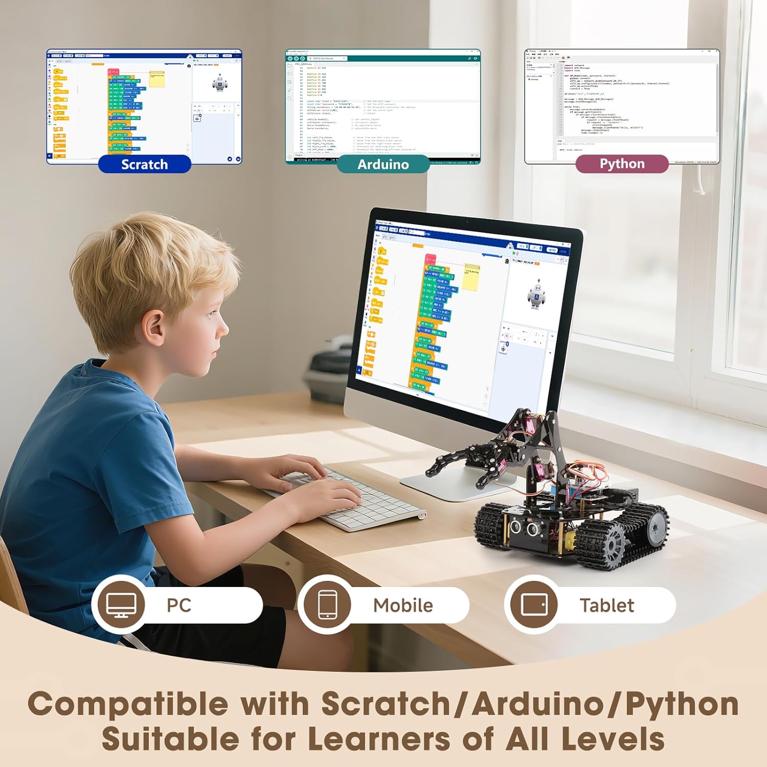 Robotics for Kids Ages 12-16 A - Robotic Arm Kit Arduino ulasan dan harga