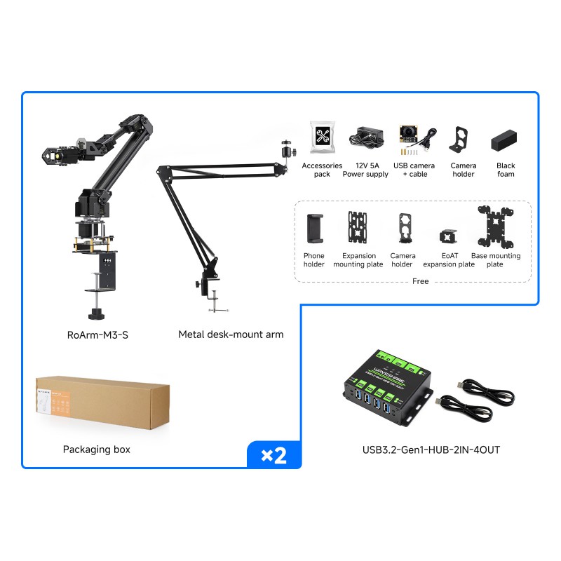 5 + 1 DOF High-Torque Serial B - Robot Arm 5 Dof Servo ulasan dan harga