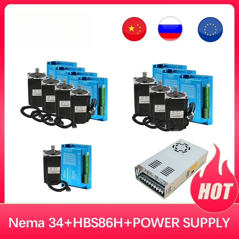 4 axis Nema34 4.5N 8.5N 12N Cl - Stepper Motor Nema 34 Closed Loop ulasan dan harga